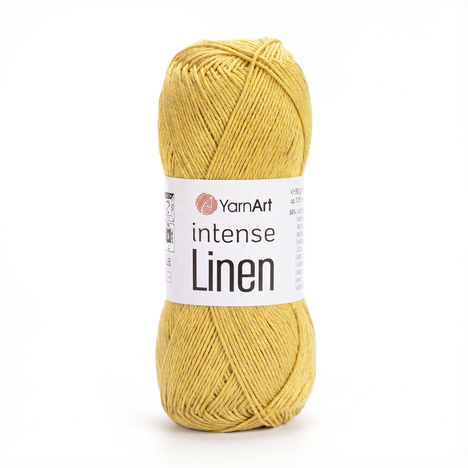 YARNART INTENSE LINEN - KNITTING YARN YELLOW - 4119