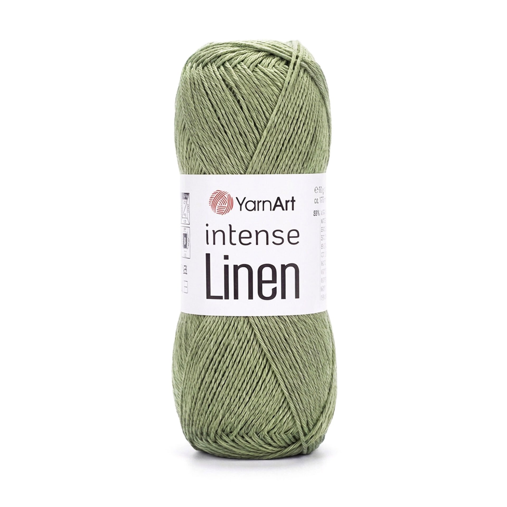 YARNART INTENSE LINEN - KNITTING YARN GREEN - 4121