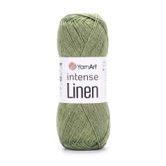 YARNART INTENSE LINEN - KNITTING YARN GREEN - 4121