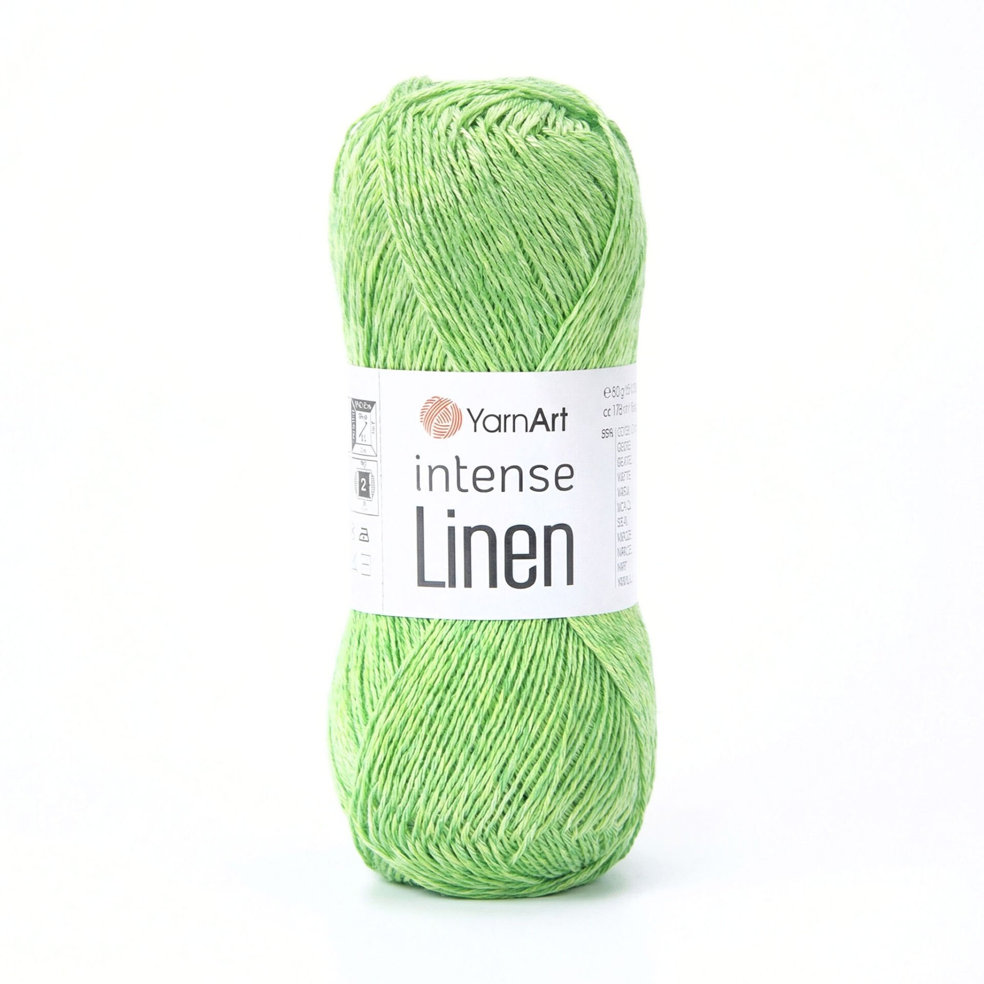 YARNART INTENSE LINEN - KNITTING YARN GREEN - 4125