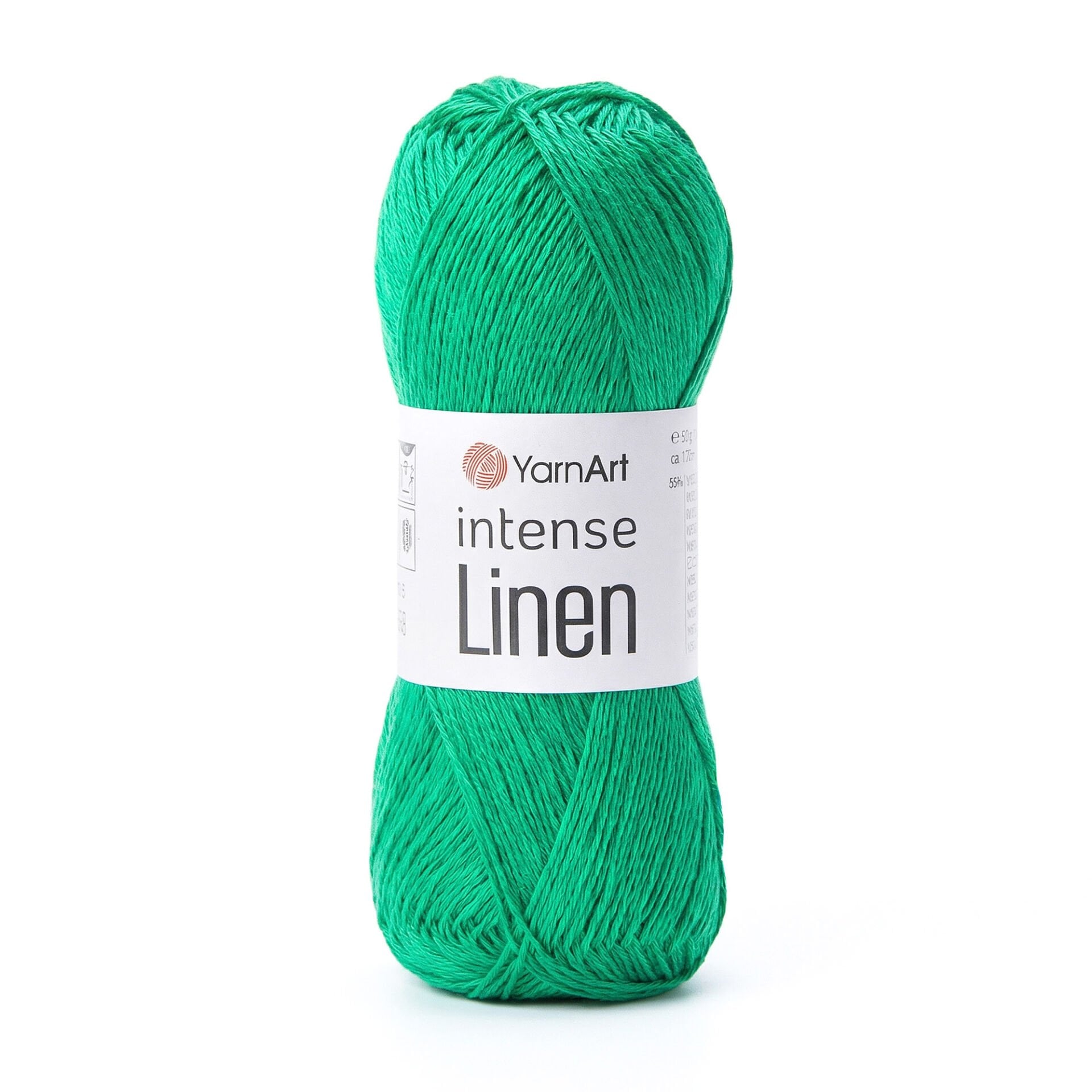 YARNART INTENSE LINEN - KNITTING YARN GREEN - 4126