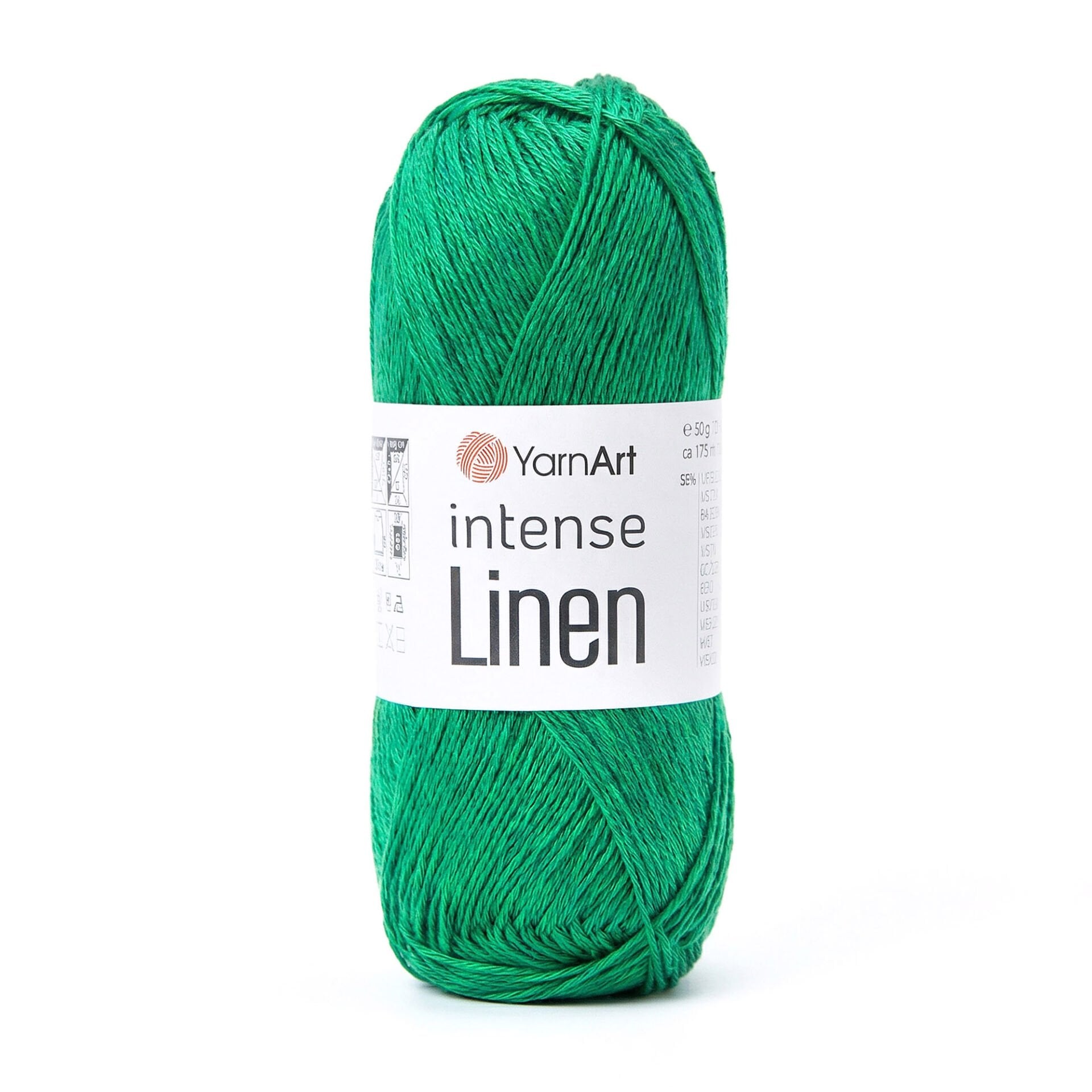 YARNART INTENSE LINEN - KNITTING YARN GREEN - 4127