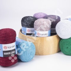 YARNART RIBBON LUREX - ACCESSORIES KNITTING YARN WHITE-GLITTERY - 721
