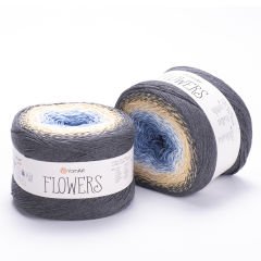 YARNART FLOWERS - MULTICOLOR KNITTING YARN VARIEGATED - 287
