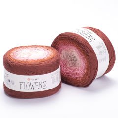 YARNART FLOWERS - MULTICOLOR KNITTING YARN VARIEGATED - 288