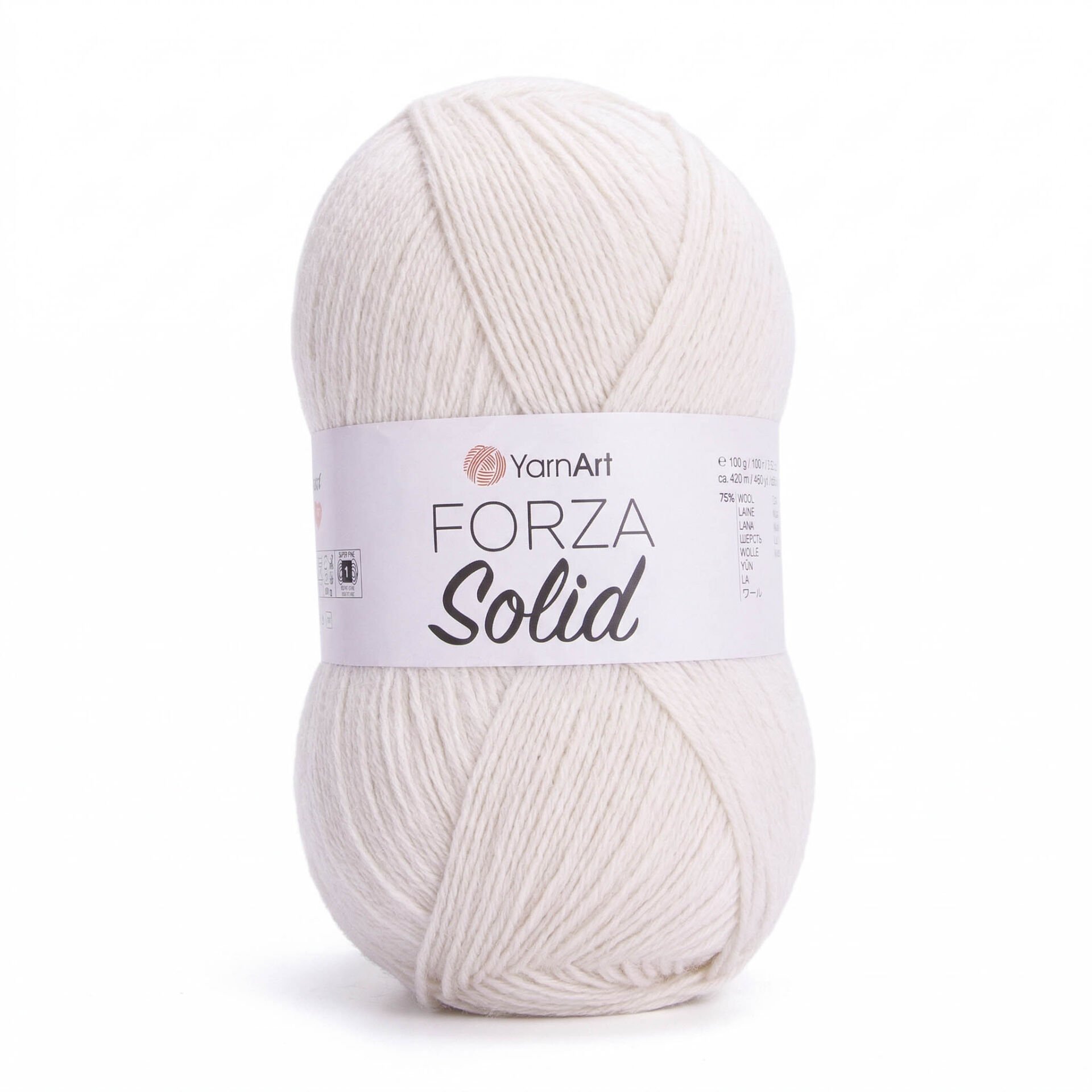 YARNART FORZA SOLID - KNITTING YARN CREAM - 4603