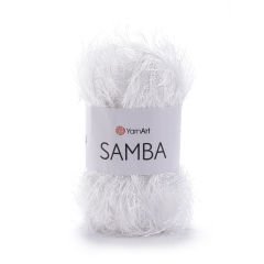 YARNART SAMBA - KNITTING YARN WHITE - 01