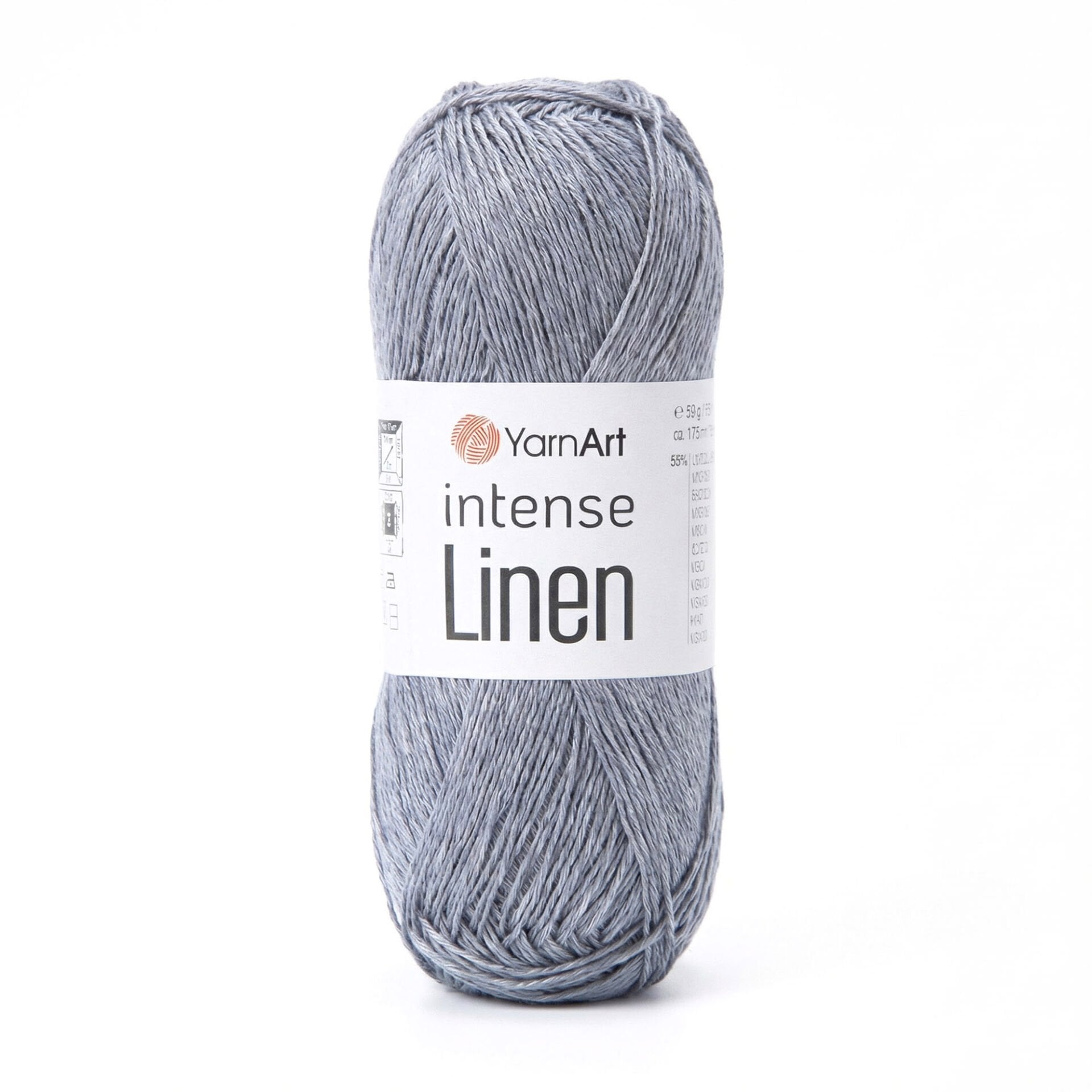 YARNART INTENSE LINEN - KNITTING YARN GREY - 4132