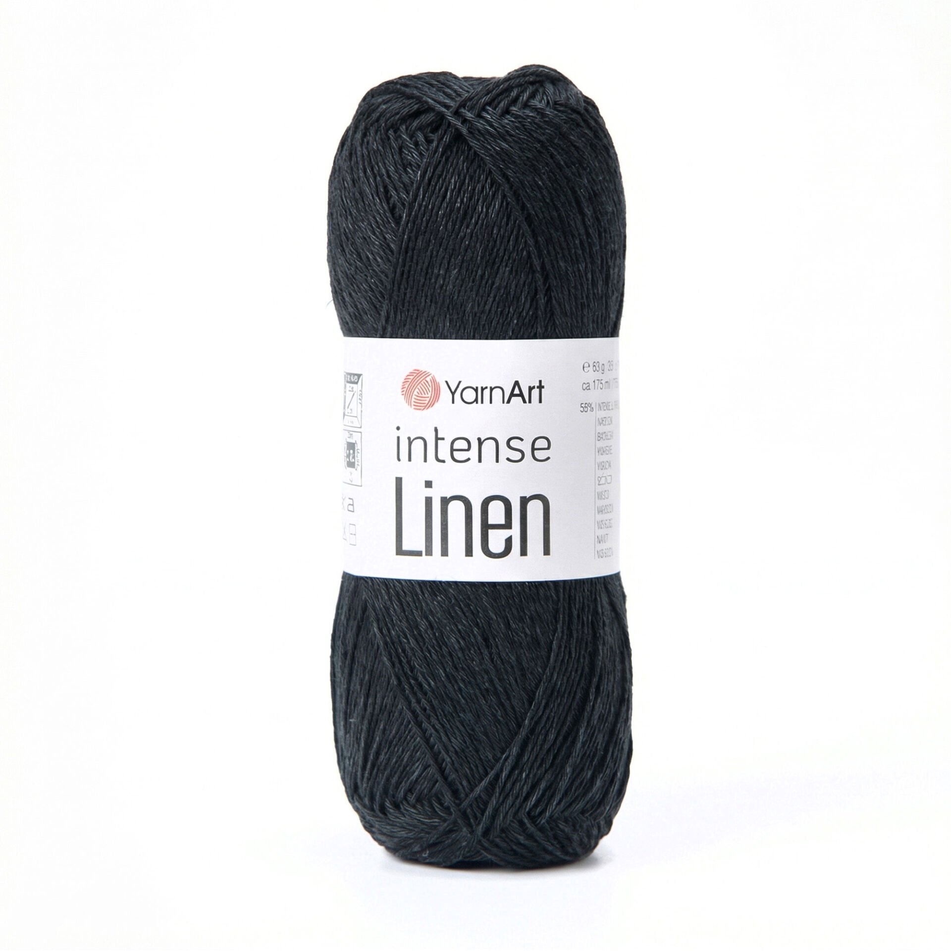 YARNART INTENSE LINEN - KNITTING YARN BLACK - 4135