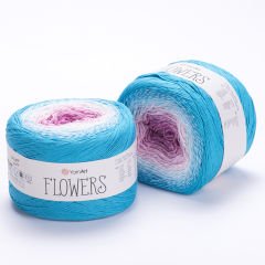 YARNART FLOWERS - MULTICOLOR KNITTING YARN VARIEGATED - 294