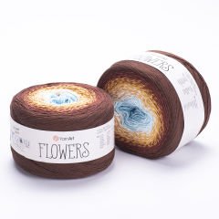 YARNART FLOWERS - MULTICOLOR KNITTING YARN VARIEGATED - 296