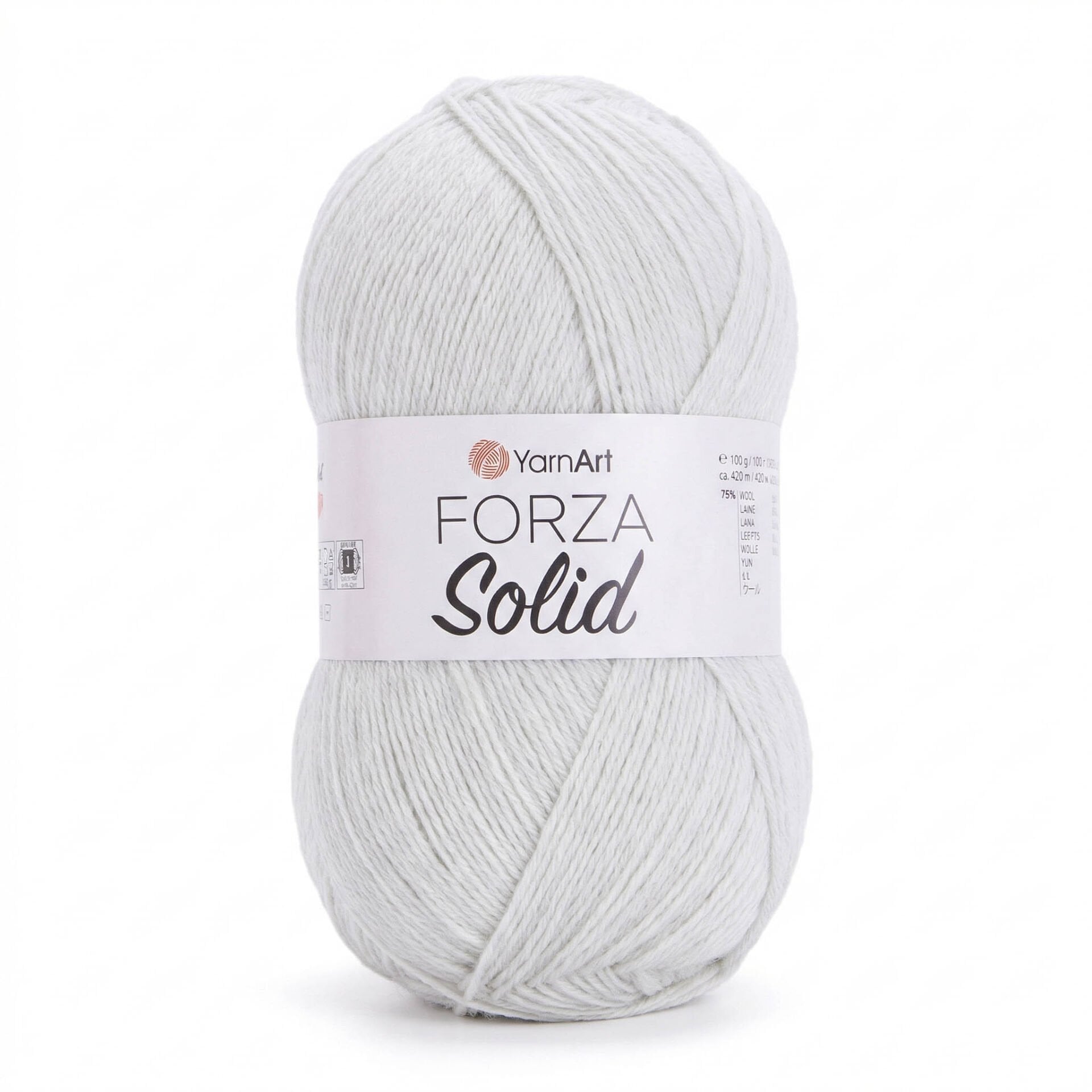 YARNART FORZA SOLID - KNITTING YARN GREY - 4611