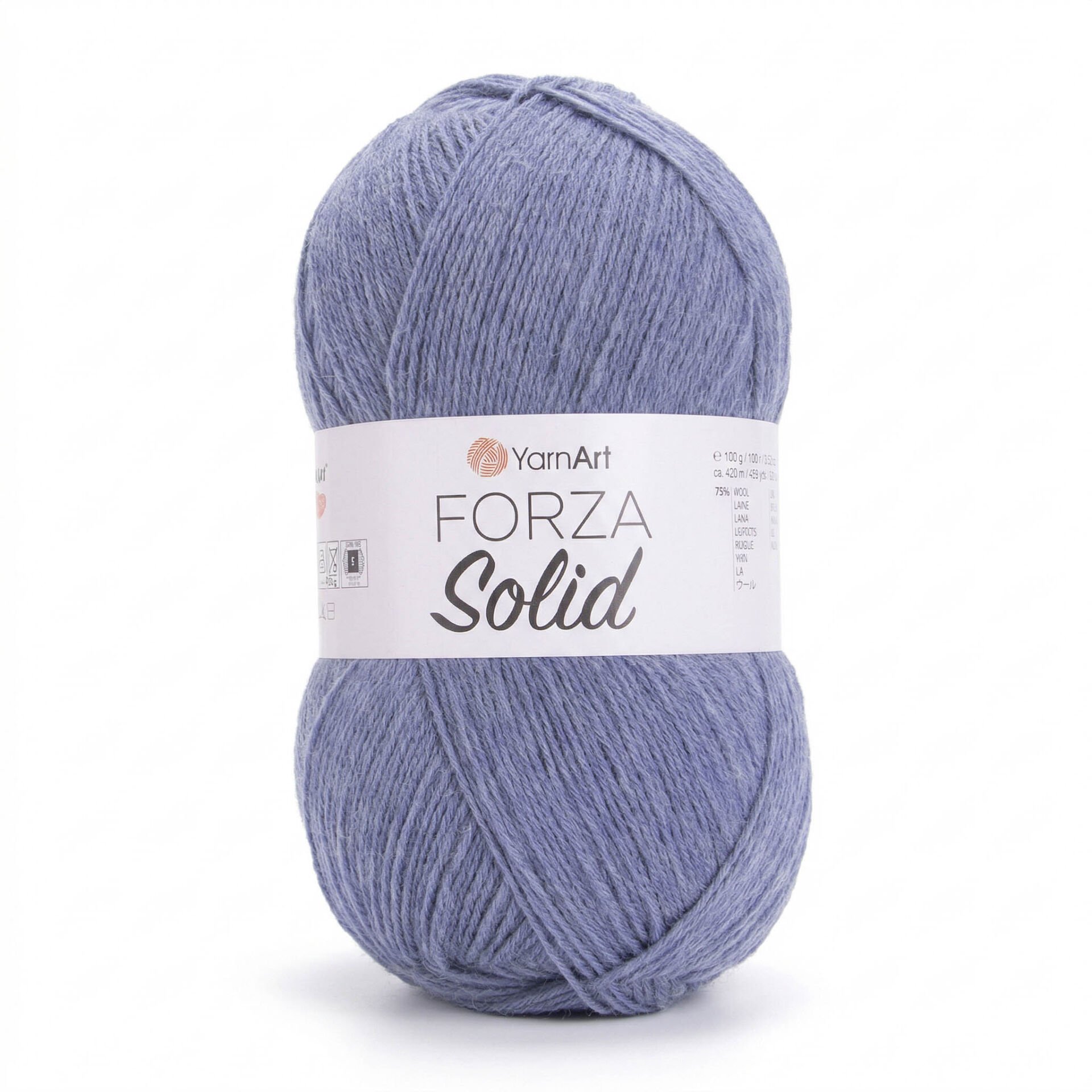 YARNART FORZA SOLID - KNITTING YARN BLUE-GREY - 4614