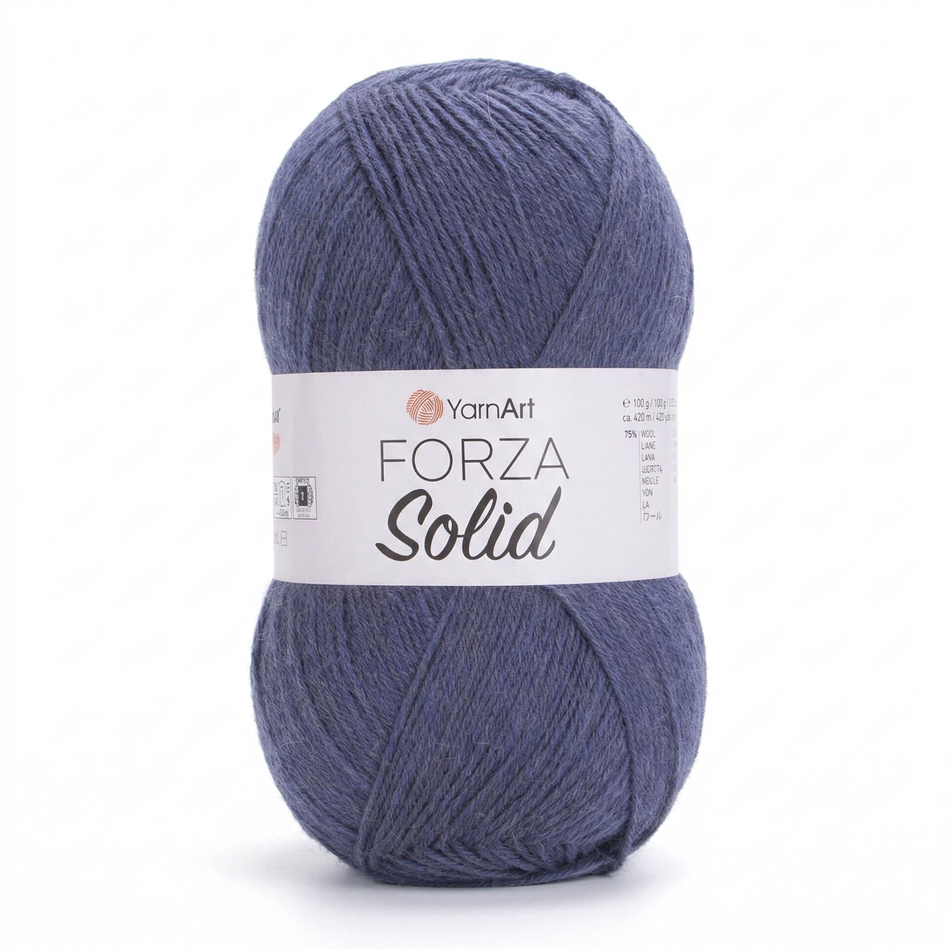 YARNART FORZA SOLID - KNITTING YARN BLUE - 4615
