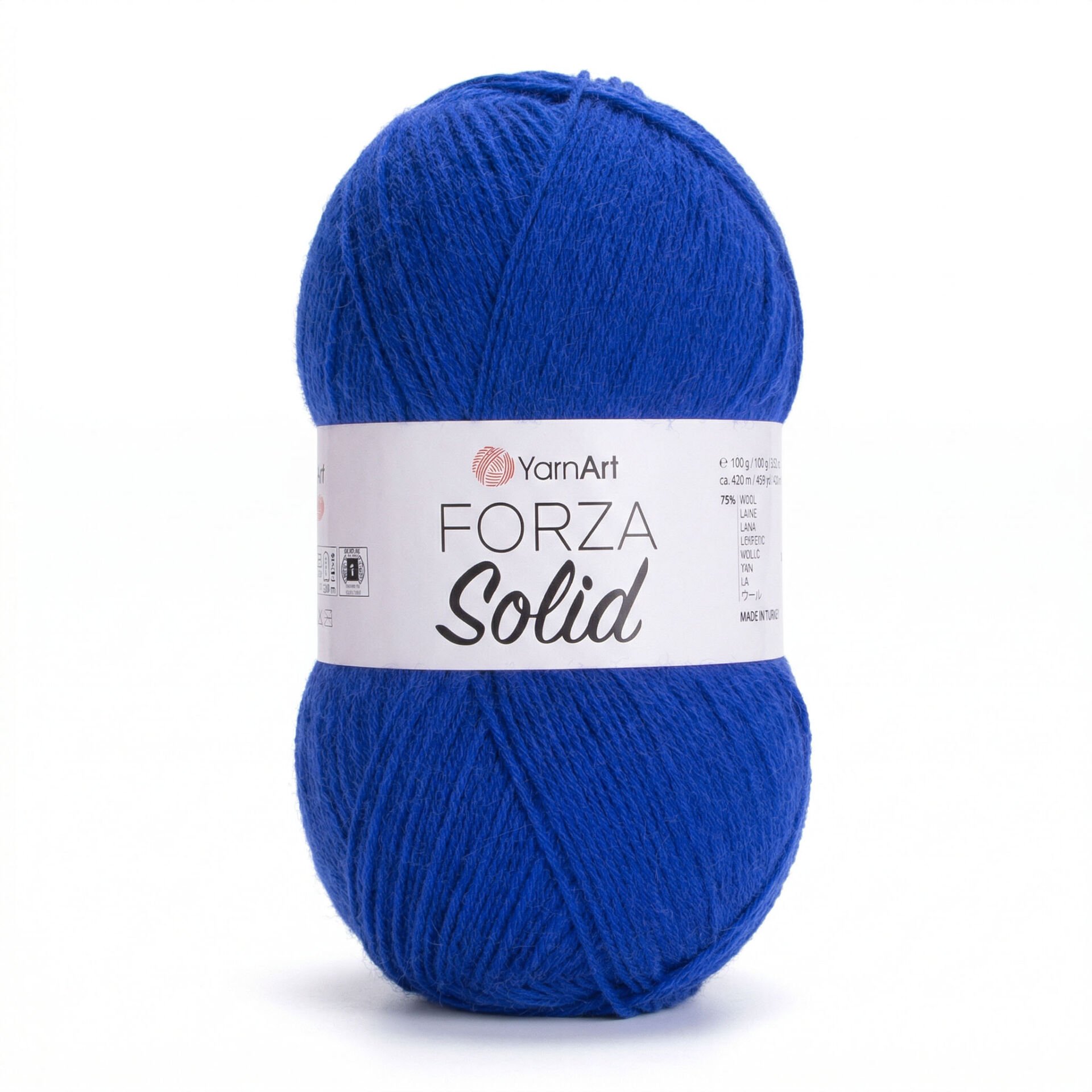 YARNART FORZA SOLID - KNITTING YARN BLUE - 4619