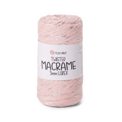 YARNART TWISTED MACRAME 3 MM LUREX - MACRAME CORD PINKISH ORANGE - 767