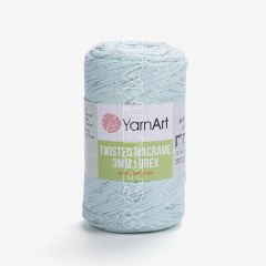 YARNART TWISTED MACRAME 3 MM LUREX - MACRAME CORD AQUAMARINE - 775