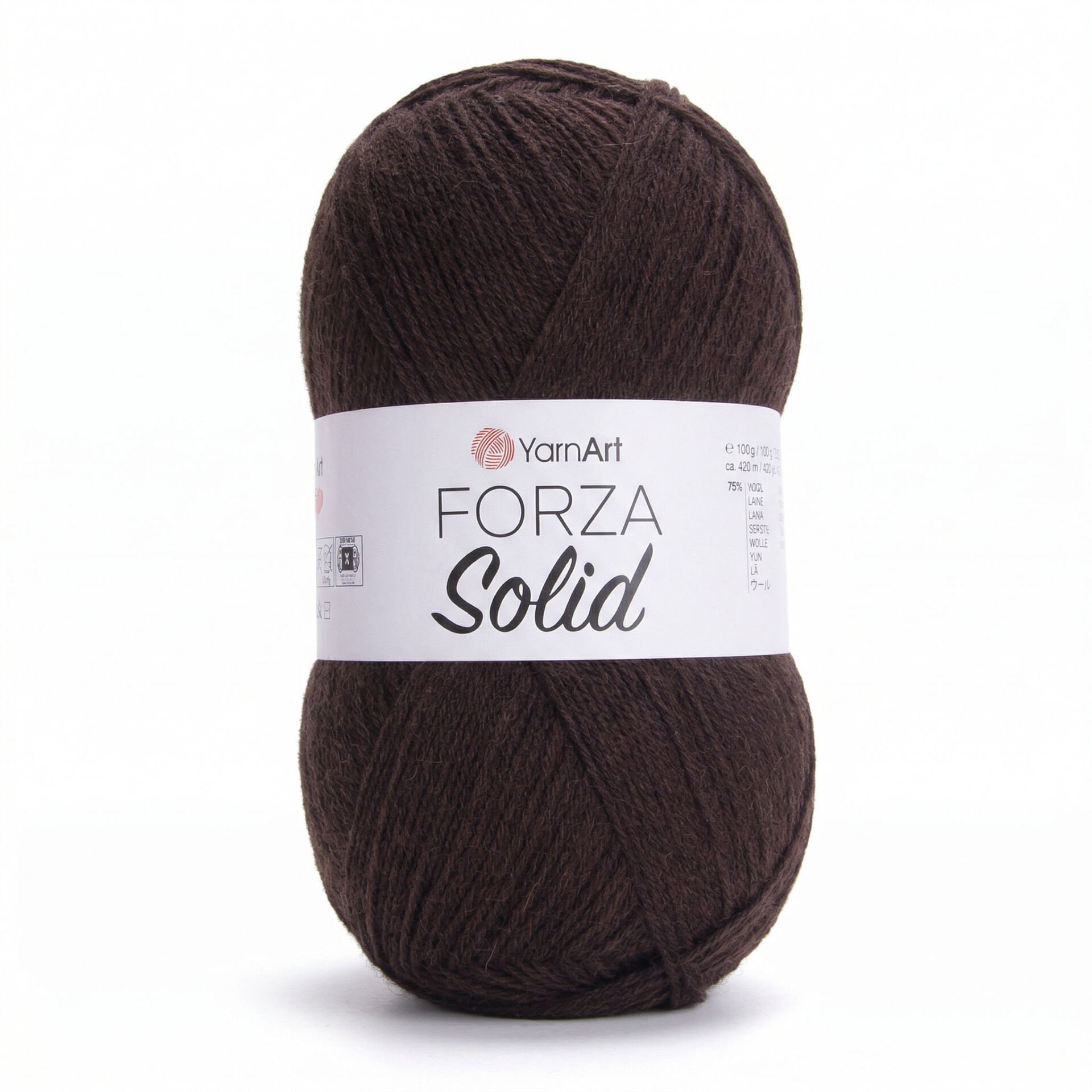 YARNART FORZA SOLID - KNITTING YARN BROWN - 4623