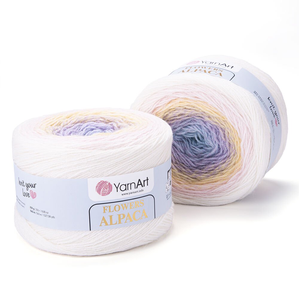YARNART FLOWERS ALPACA - MULTICOLOR KNITTING YARN VARIEGATED - 402