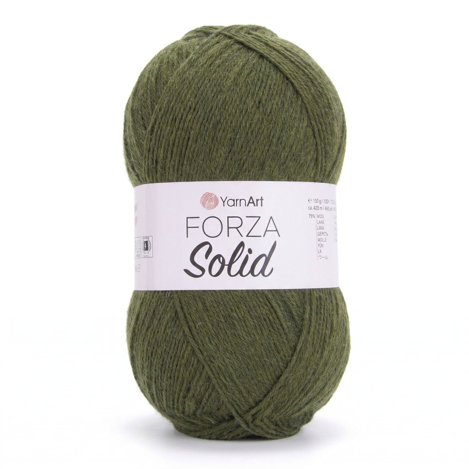 YARNART FORZA SOLID - KNITTING YARN GREEN - 4626