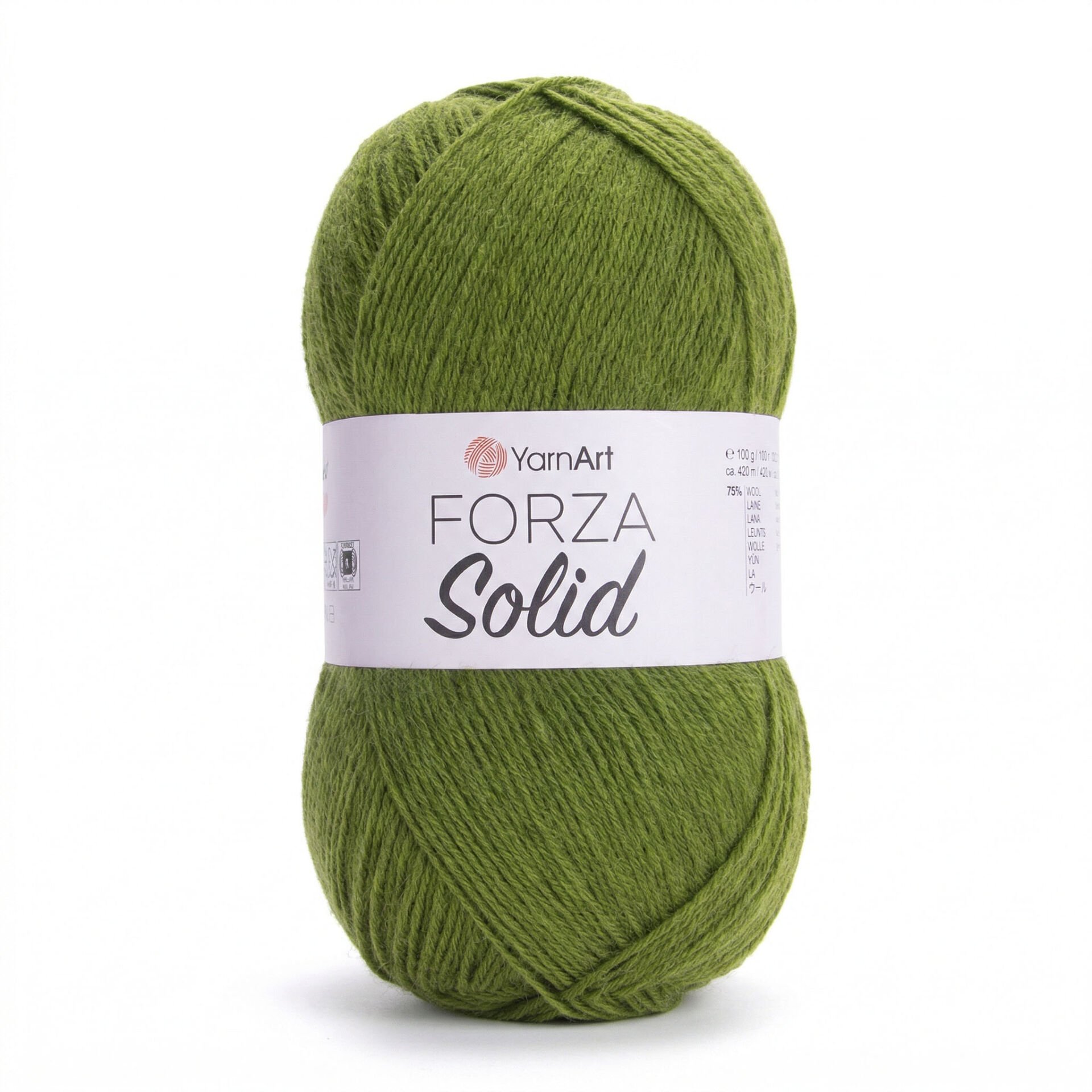 YARNART FORZA SOLID - KNITTING YARN GREEN - 4627