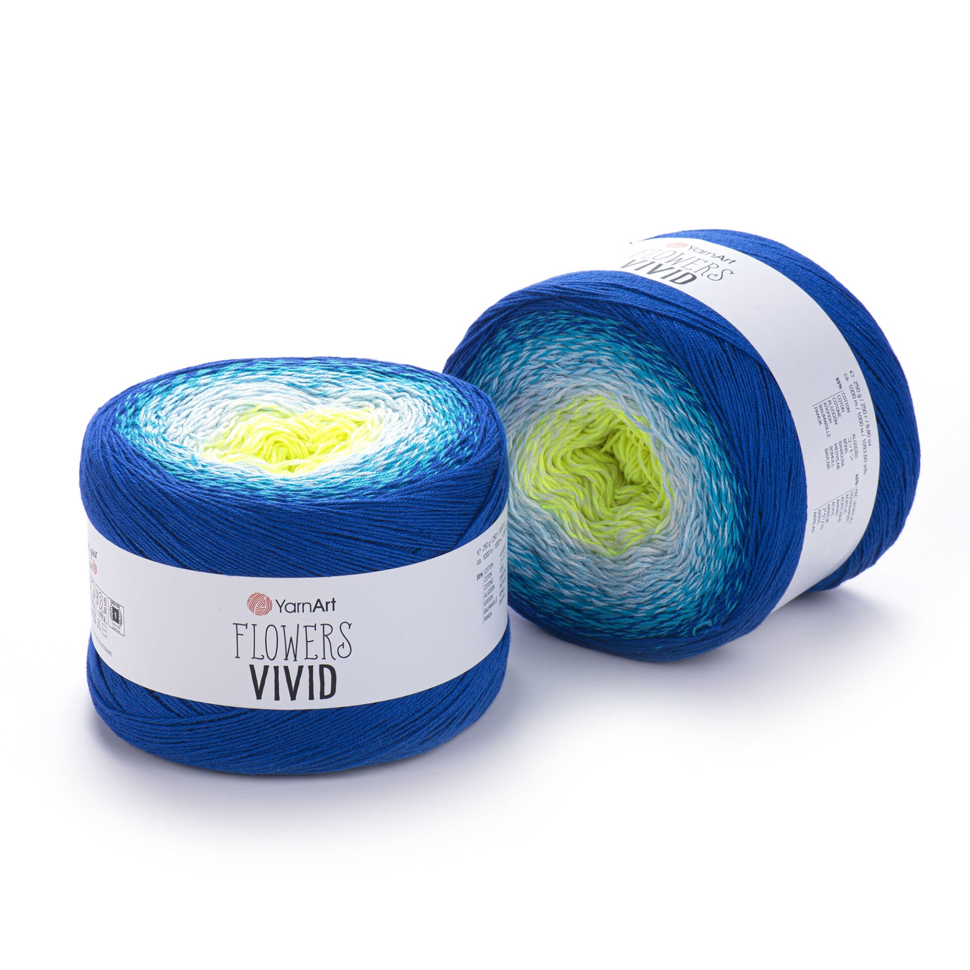 YARNART FLOWERS VIVID - MULTICOLOR KNITTING YARN VARIEGATED - 510