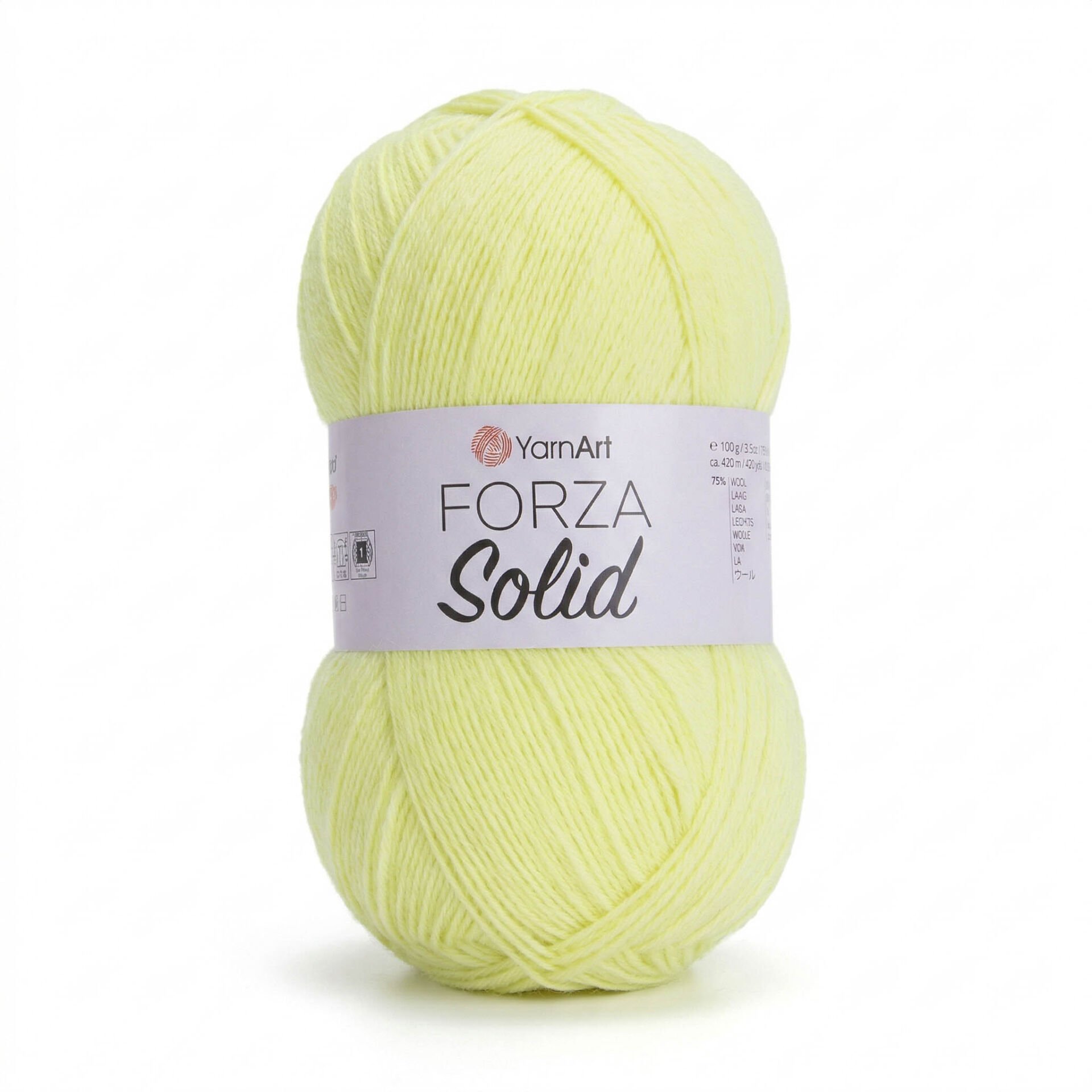 YARNART FORZA SOLID - KNITTING YARN YELLOW - 4632