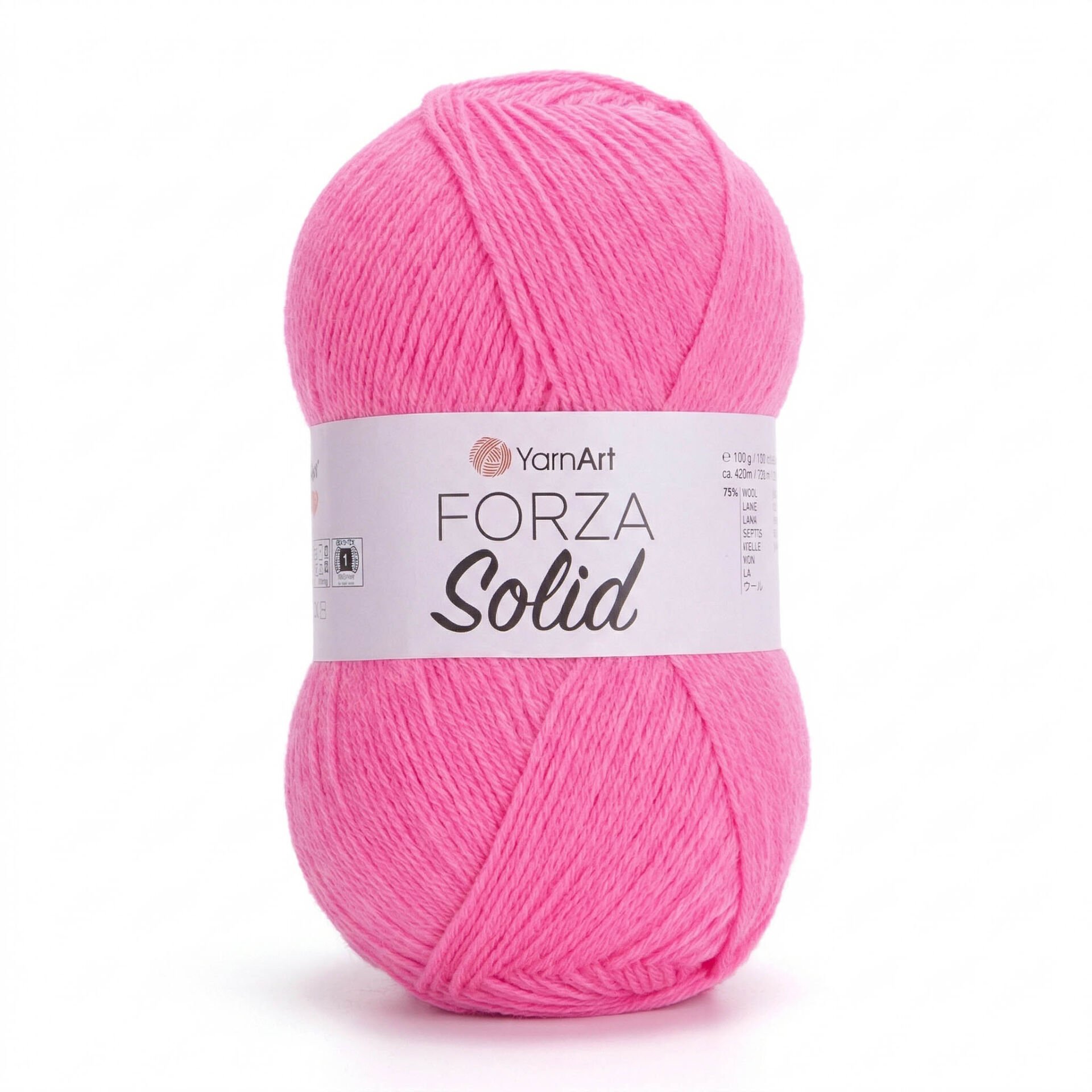 YARNART FORZA SOLID - KNITTING YARN CANDY PINK - 4642