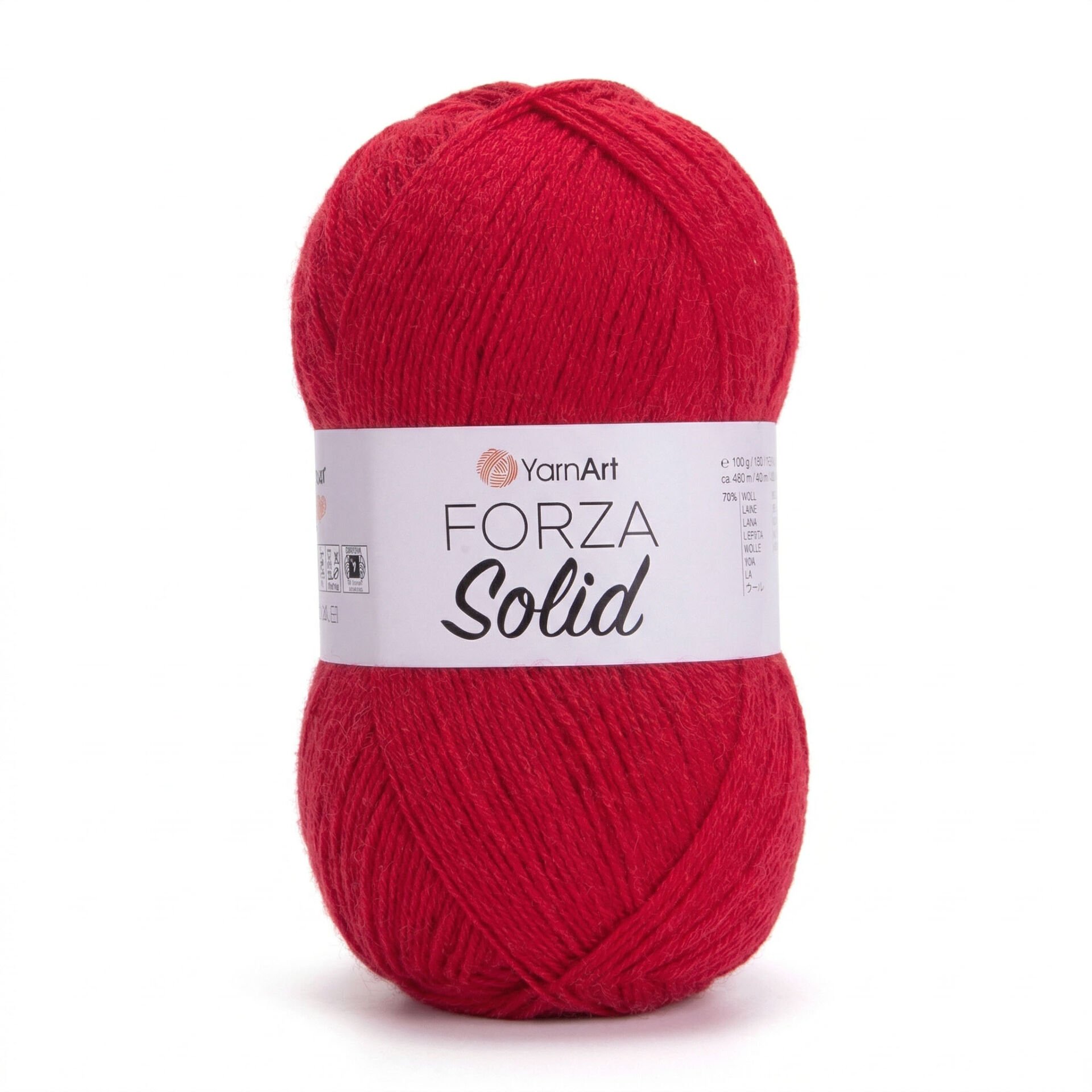YARNART FORZA SOLID - KNITTING YARN RED - 4645