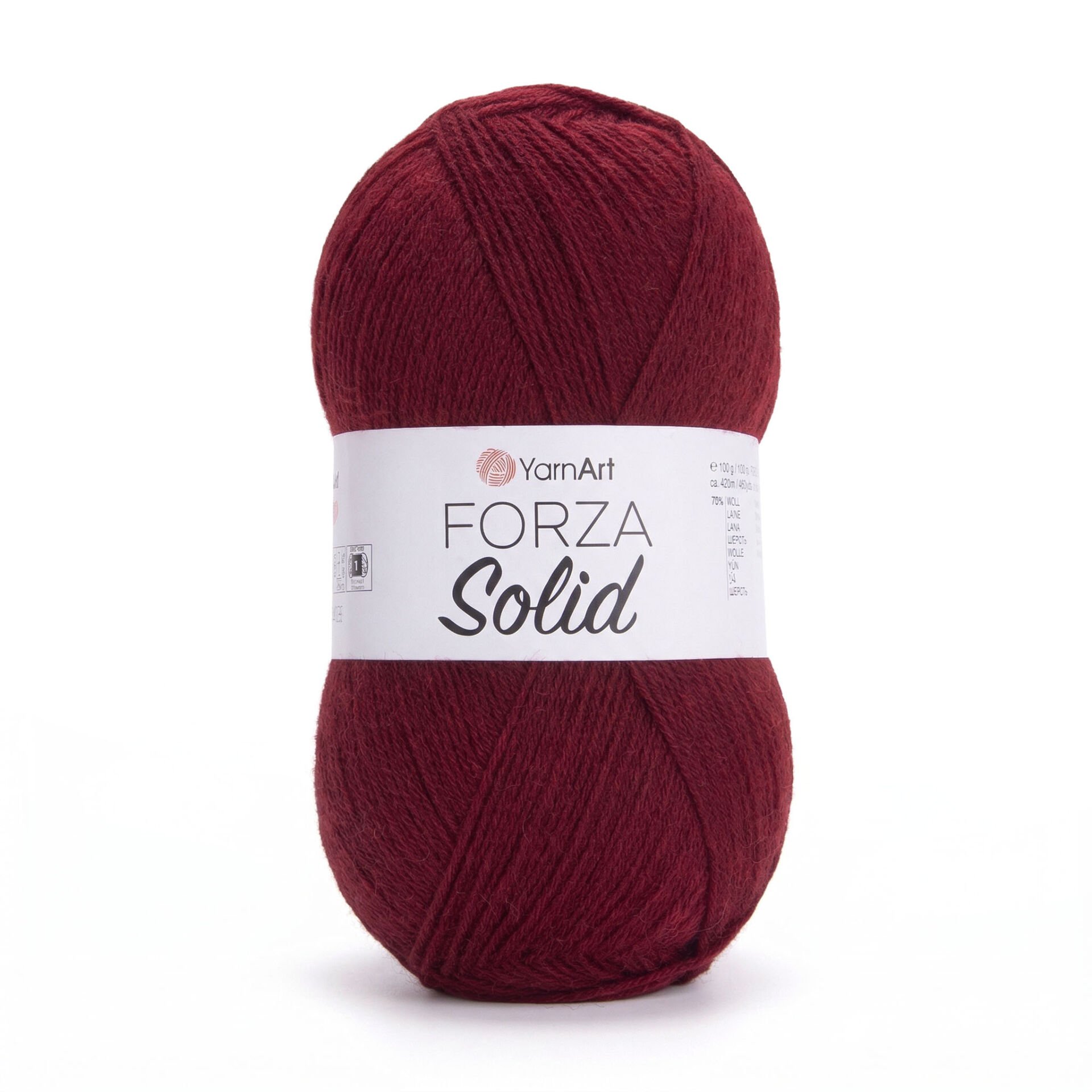YARNART FORZA SOLID - KNITTING YARN CLARET - 4646