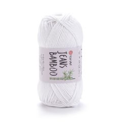 YARNART JEANS BAMBOO - KNITTING YARN WHITE - 101
