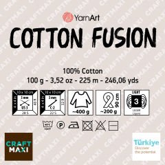 YARNART COTTON FUSION - KNITTING YARN VARIEGATED - 3656