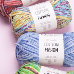 YARNART COTTON FUSION - KNITTING YARN VARIEGATED - 3656