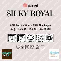 YARNART SILKY ROYAL - KNITTING YARN BLACK - 435