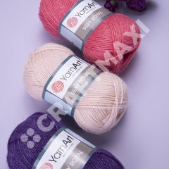 YARNART SILKY ROYAL - KNITTING YARN BLACK - 435