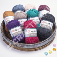 YARNART SILKY ROYAL - KNITTING YARN BLACK - 435