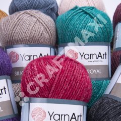 YARNART SILKY ROYAL - KNITTING YARN BLACK - 435