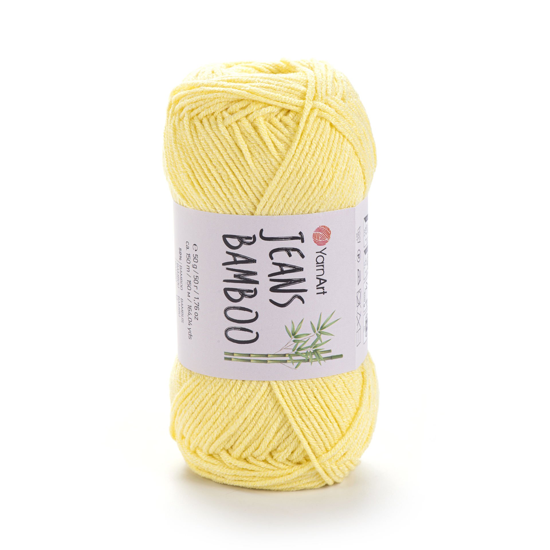 YARNART JEANS BAMBOO - KNITTING YARN YELLOW - 104