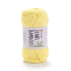 YARNART JEANS BAMBOO - KNITTING YARN YELLOW - 104