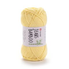 YARNART JEANS BAMBOO - KNITTING YARN YELLOW - 105