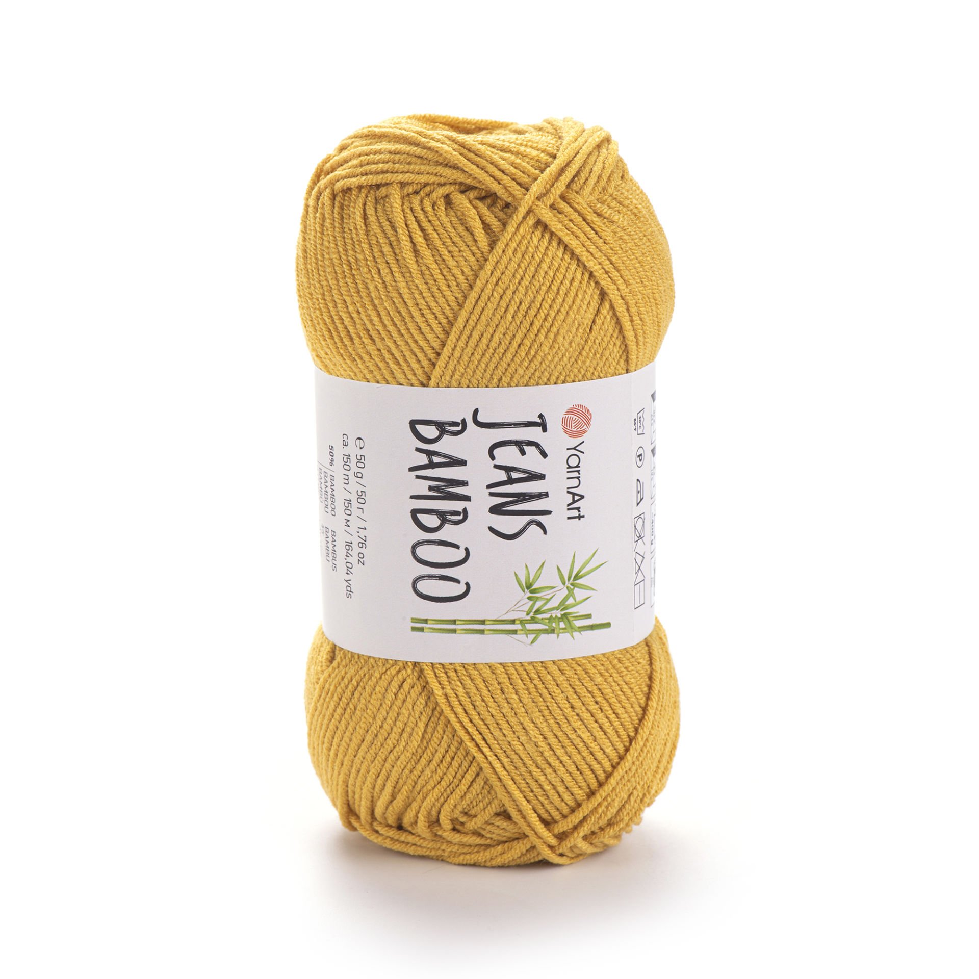 YARNART JEANS BAMBOO - KNITTING YARN DARK YELLOW - 107