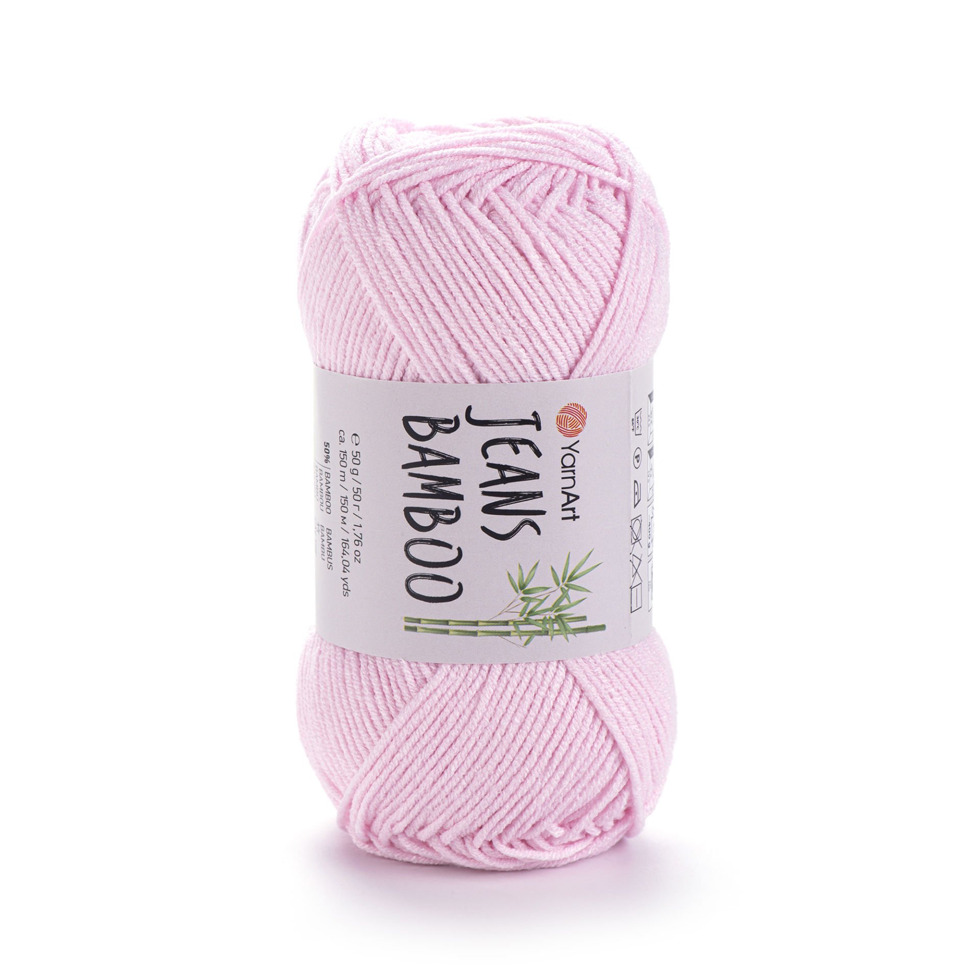 YARNART JEANS BAMBOO - KNITTING YARN LIGHT PINK - 109