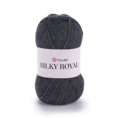 YARNART SILKY ROYAL - KNITTING YARN BLACK - 435