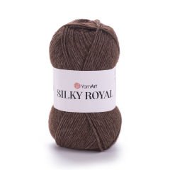 YARNART SILKY ROYAL - KNITTING YARN BROWN - 436