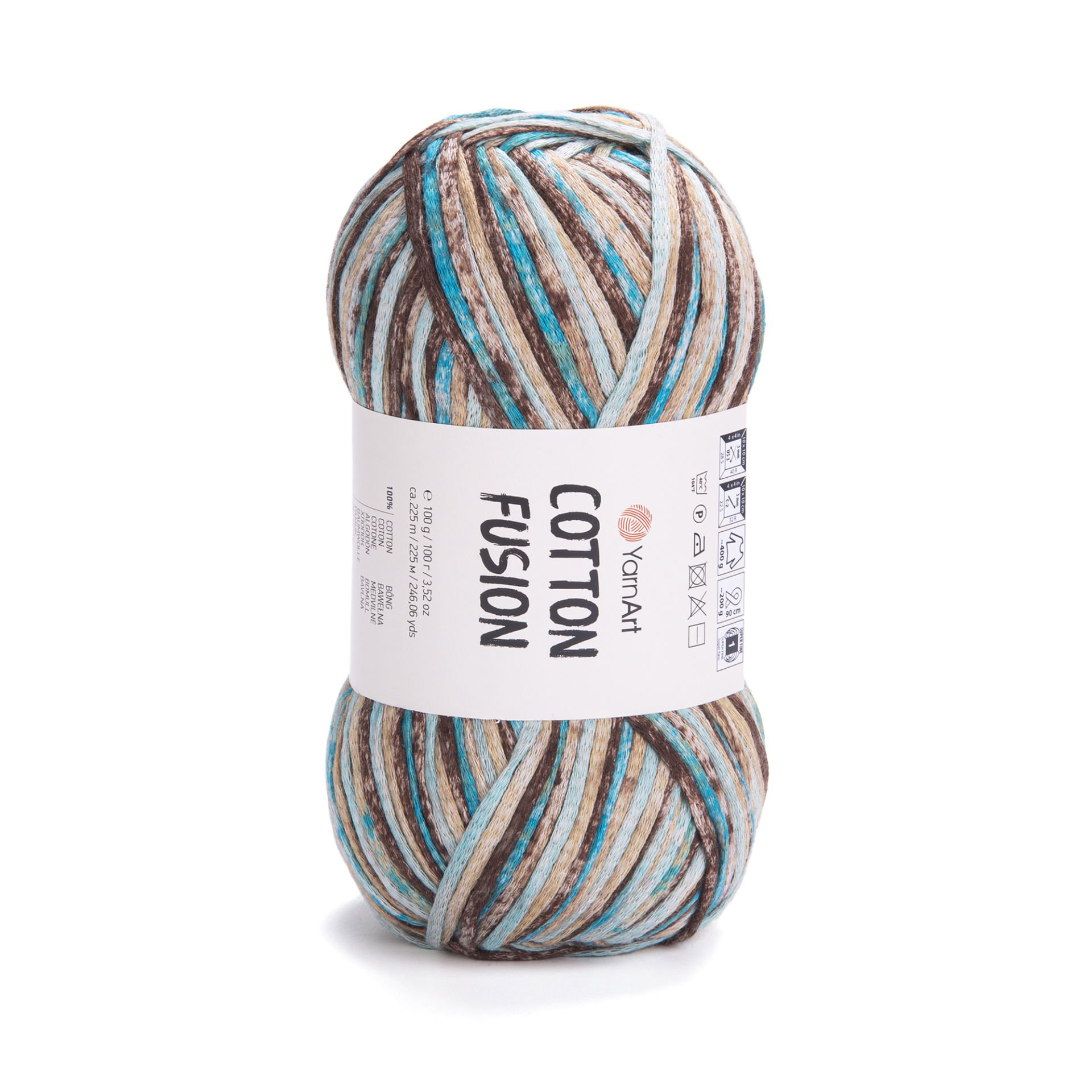 YARNART COTTON FUSION - KNITTING YARN VARIEGATED - 3650