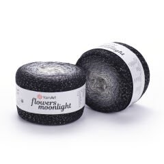 YARNART FLOWERS MOONLIGHT - GLITERRY MULTICOLOR KNITTING YARN VARIEGATED - 3253