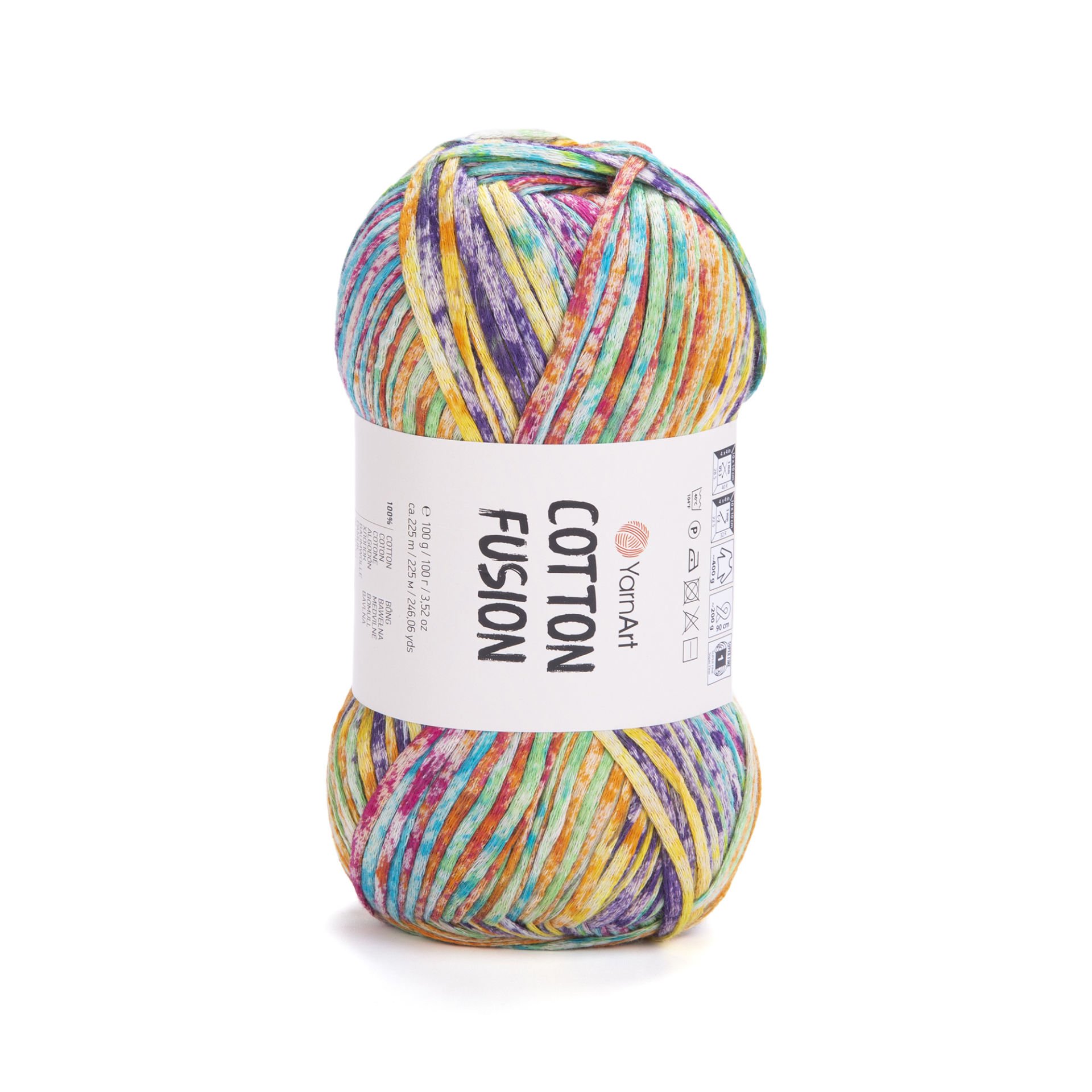 YARNART COTTON FUSION - KNITTING YARN VARIEGATED - 3653