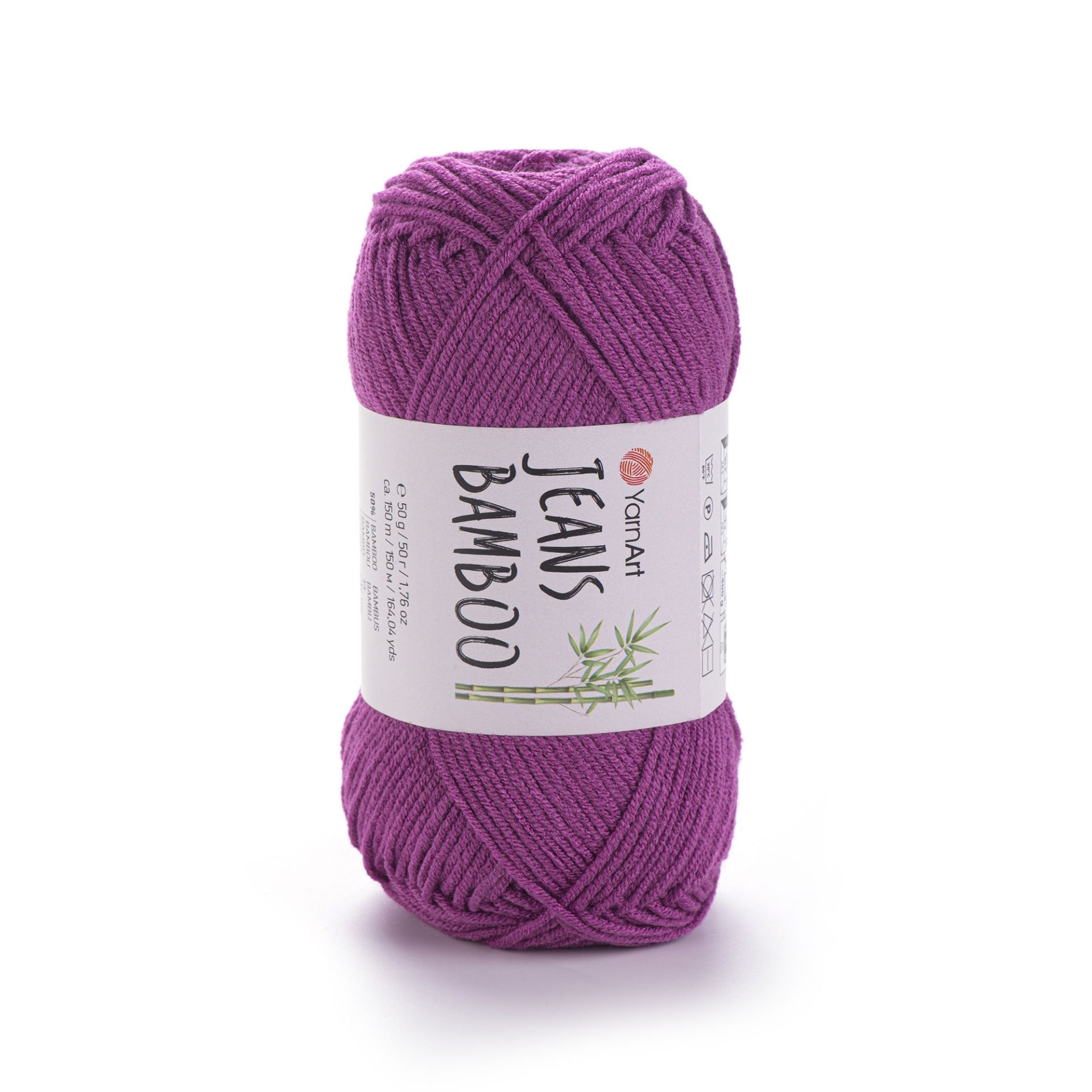 YARNART JEANS BAMBOO - KNITTING YARN DARK PINK - 117