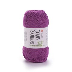 YARNART JEANS BAMBOO - KNITTING YARN DARK PINK - 117
