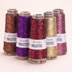 YARNART PAILLETTES - KNITTING YARN COPPER - 8005